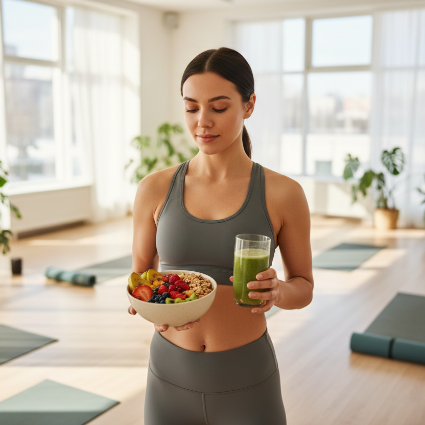 in yoga studio